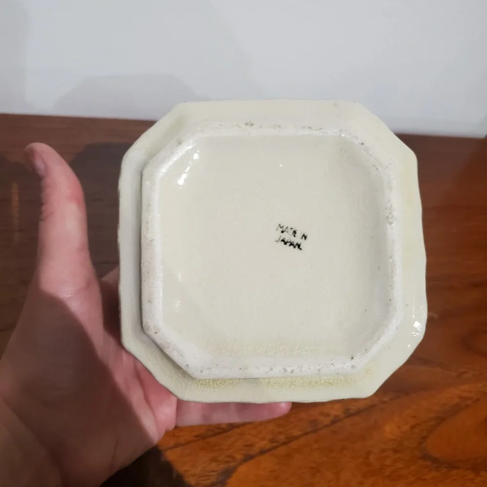 Vintage Moriyama Mori-Machi Japan‎ Art Deco Basket Pattern Trinket Box 5